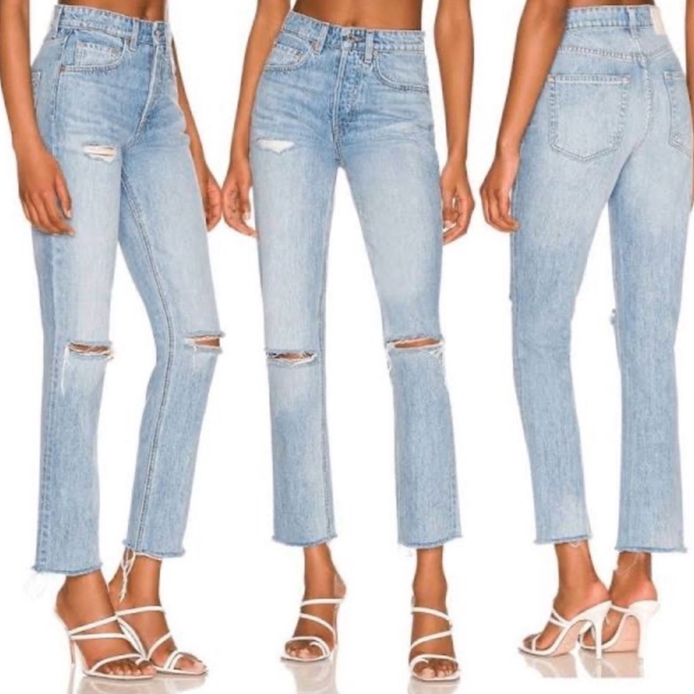 GRLFRND Karolina High Raise Straight Jeans 28 Point Loma